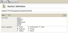 Create a Section Definition