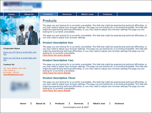 Sample page on screen