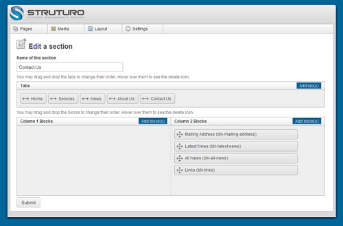 Easy Web Section Editor